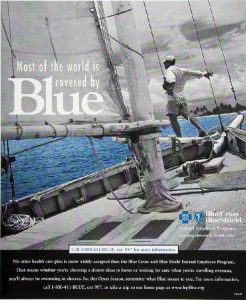 Advertisement for Blue Cross Blue Shield