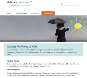 Website for Delaney McKinney LLP