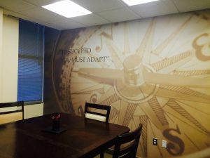 Financial Services Advisory Branded Wall Mural in Conference Room