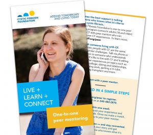 Ad for Cystic Fibrosis Foundation Peer Mentoring Program