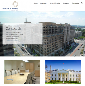 Wendy Schwartz law firm website contact page