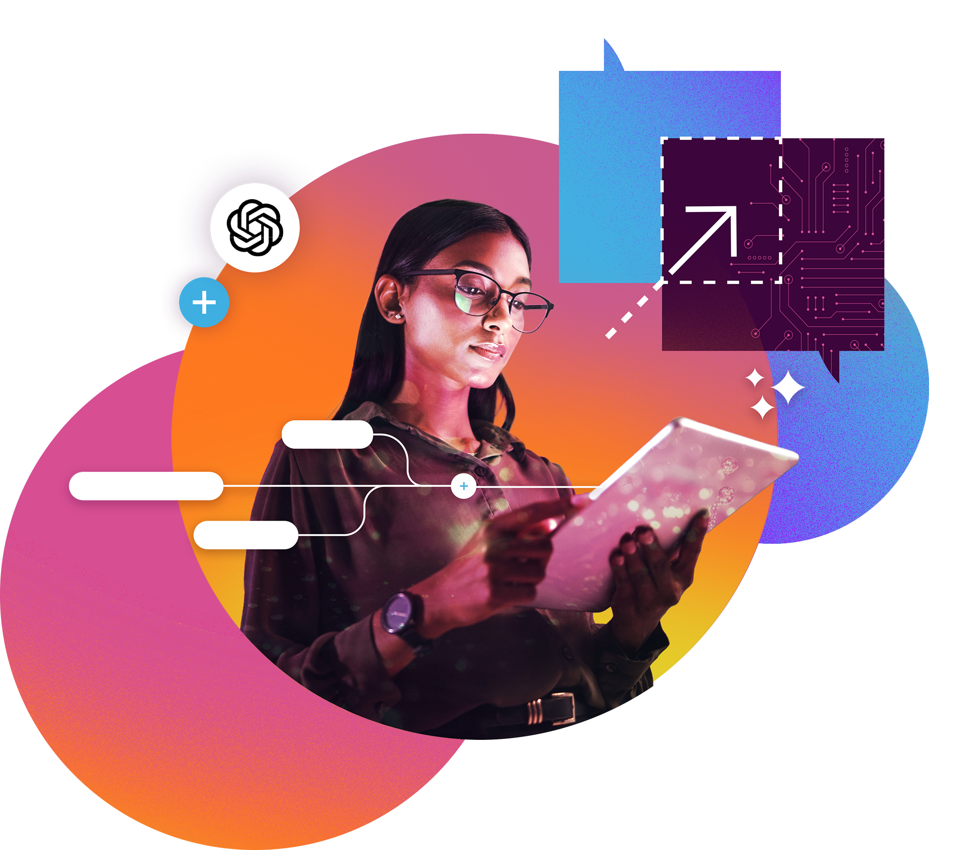 Hero graphic for the brand to showcase the Conversation Converter.